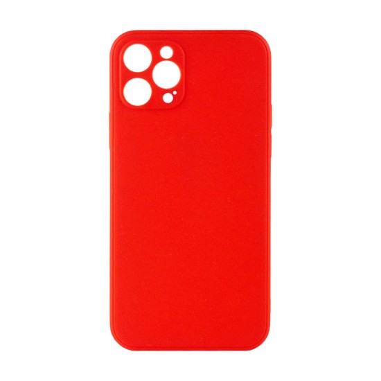 Silicone Case with Camera Shield for Apple iPhone 12 Pro Max Red